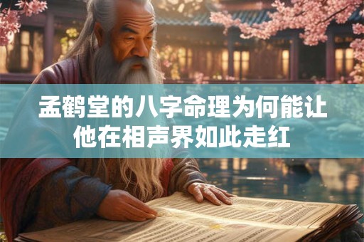 孟鹤堂的八字命理为何能让他在相声界如此走红