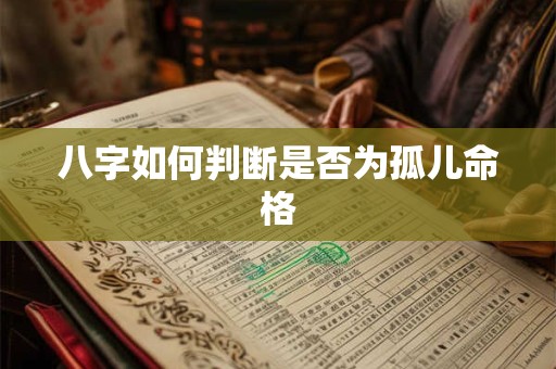 八字如何判断是否为孤儿命格