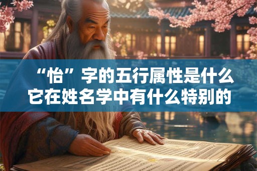 “怡”字的五行属性是什么它在姓名学中有什么特别的含义吗