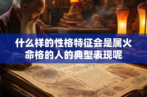 什么样的性格特征会是属火命格的人的典型表现呢