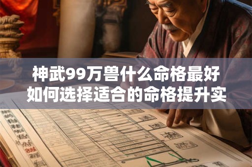 神武99万兽什么命格最好如何选择适合的命格提升实力