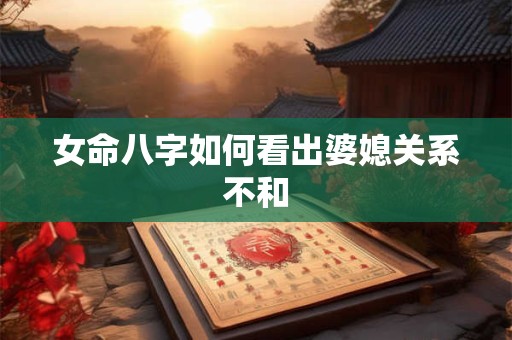 女命八字如何看出婆媳关系不和