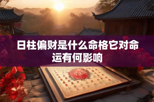 日柱偏财是什么命格它对命运有何影响