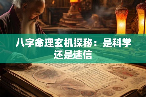 八字命理玄机探秘：是科学还是迷信