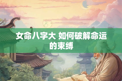 女命八字大 如何破解命运的束缚