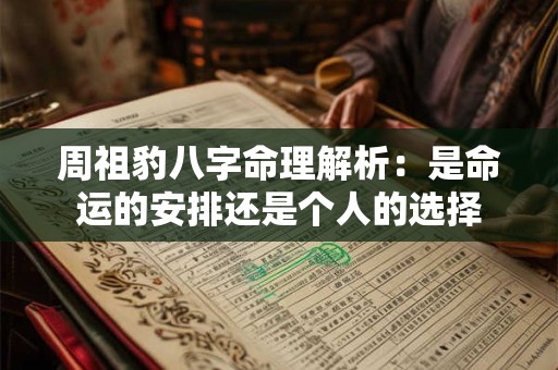 周祖豹八字命理解析：是命运的安排还是个人的选择