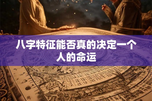 八字特征能否真的决定一个人的命运