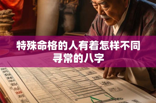 特殊命格的人有着怎样不同寻常的八字