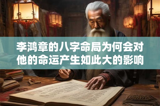 李鸿章的八字命局为何会对他的命运产生如此大的影响