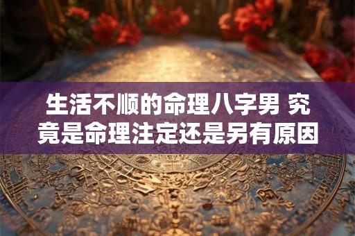 生活不顺的命理八字男 究竟是命理注定还是另有原因