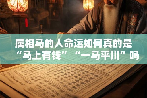 属相马的人命运如何真的是“马上有钱”“一马平川”吗