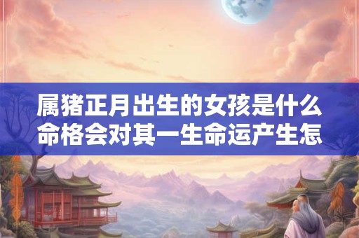 属猪正月出生的女孩是什么命格会对其一生命运产生怎样的影响