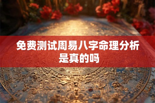免费测试周易八字命理分析 是真的吗