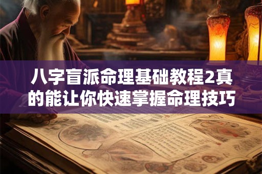 八字盲派命理基础教程2真的能让你快速掌握命理技巧吗