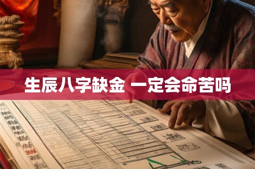 生辰八字缺金 一定会命苦吗