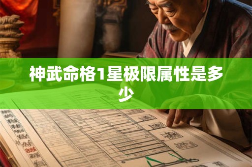 神武命格1星极限属性是多少