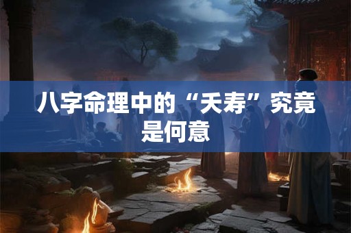 八字命理中的“夭寿”究竟是何意