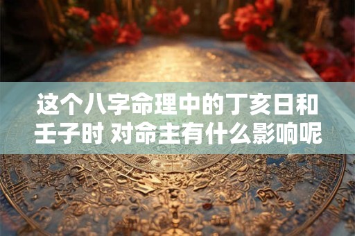 这个八字命理中的丁亥日和壬子时 对命主有什么影响呢