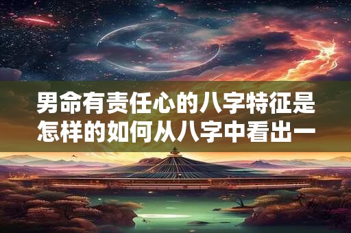 男命有责任心的八字特征是怎样的如何从八字中看出一个男人是否有责任心