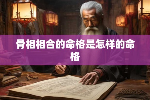 骨相相合的命格是怎样的命格