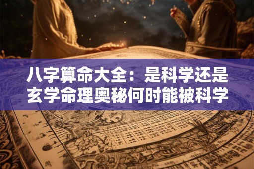 八字算命大全：是科学还是玄学命理奥秘何时能被科学解读