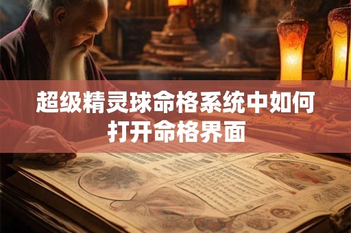 超级精灵球命格系统中如何打开命格界面