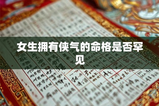 女生拥有侠气的命格是否罕见