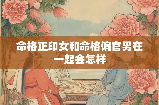 命格正印女和命格偏官男在一起会怎样