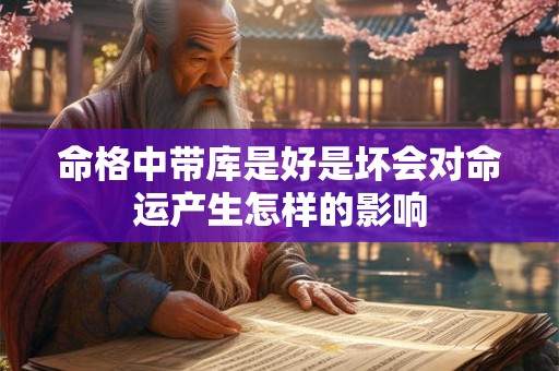 命格中带库是好是坏会对命运产生怎样的影响
