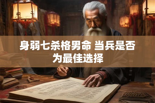 身弱七杀格男命 当兵是否为最佳选择