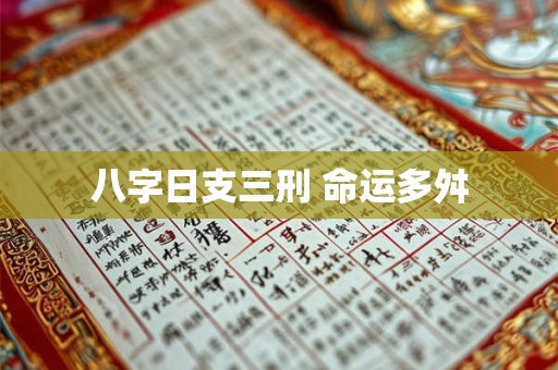 八字日支三刑 命运多舛