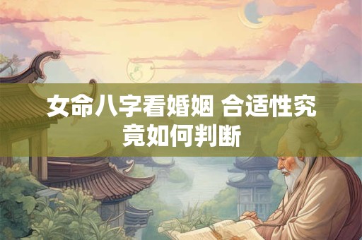 女命八字看婚姻 合适性究竟如何判断