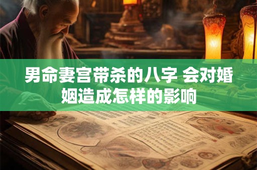 男命妻宫带杀的八字 会对婚姻造成怎样的影响
