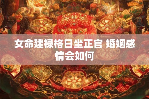 女命建禄格日坐正官 婚姻感情会如何