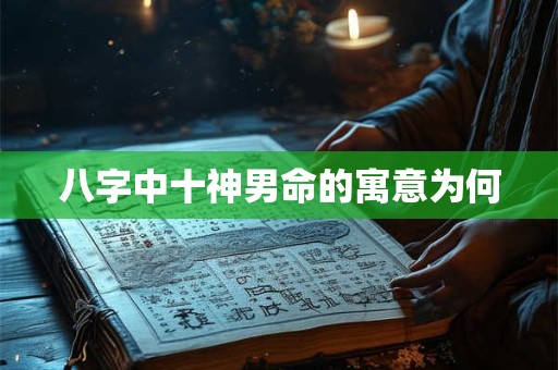 八字中十神男命的寓意为何
