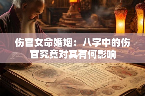 伤官女命婚姻：八字中的伤官究竟对其有何影响