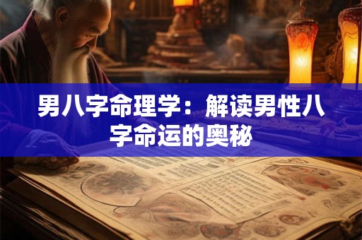 男八字命理学：解读男性八字命运的奥秘