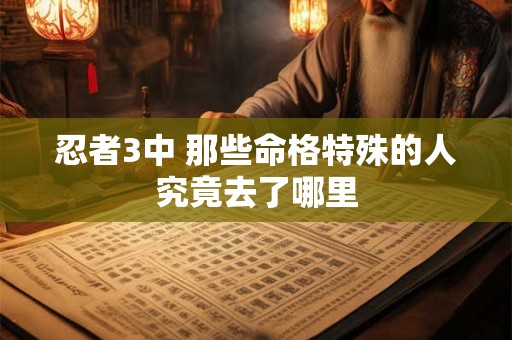 忍者3中 那些命格特殊的人究竟去了哪里