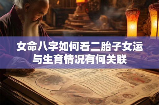女命八字如何看二胎子女运与生育情况有何关联