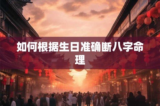 如何根据生日准确断八字命理