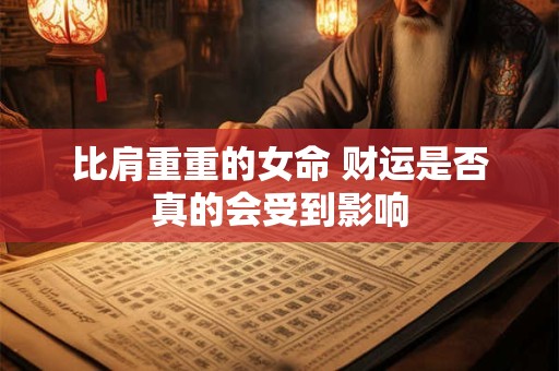 比肩重重的女命 财运是否真的会受到影响