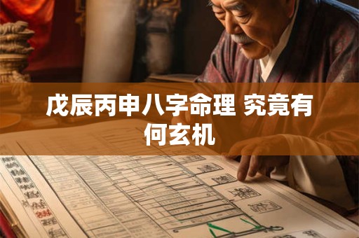 戊辰丙申八字命理 究竟有何玄机