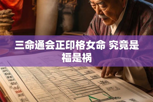三命通会正印格女命 究竟是福是祸