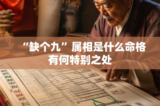 “缺个九”属相是什么命格有何特别之处