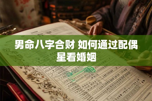 男命八字合财 如何通过配偶星看婚姻