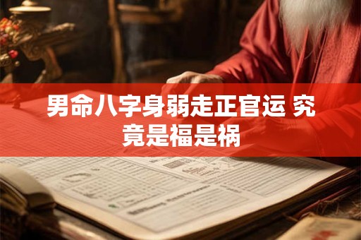 详细阅读:男命八字身弱走正官运 究竟是福是祸 男命八字身弱走正官运 究竟是福是祸