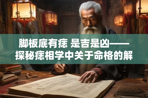 脚板底有痣 是吉是凶——探秘痣相学中关于命格的解读
