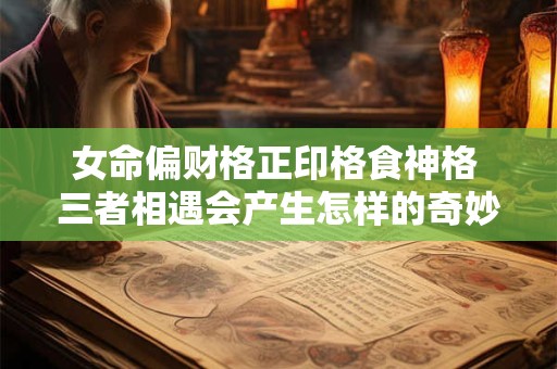 女命偏财格正印格食神格 三者相遇会产生怎样的奇妙命理组合