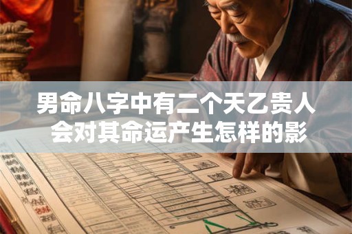 男命八字中有二个天乙贵人 会对其命运产生怎样的影响呢