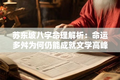 苏东坡八字命理解析：命运多舛为何仍能成就文学高峰